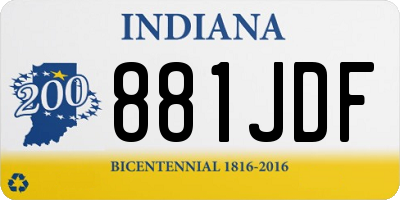 IN license plate 881JDF