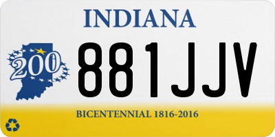 IN license plate 881JJV