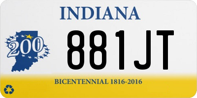 IN license plate 881JT