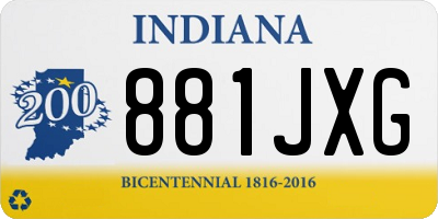 IN license plate 881JXG