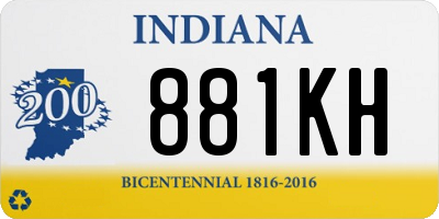 IN license plate 881KH