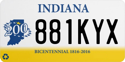 IN license plate 881KYX