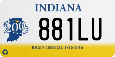 IN license plate 881LU