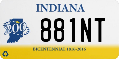 IN license plate 881NT