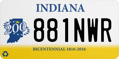 IN license plate 881NWR