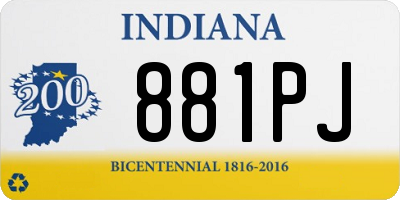 IN license plate 881PJ