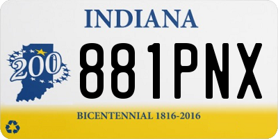 IN license plate 881PNX
