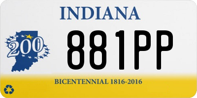 IN license plate 881PP