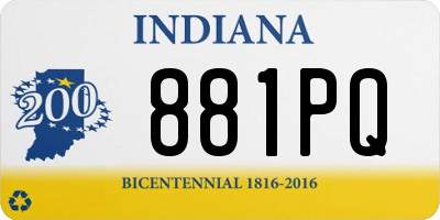 IN license plate 881PQ