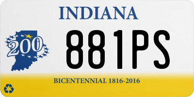 IN license plate 881PS
