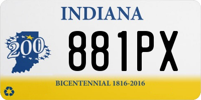 IN license plate 881PX