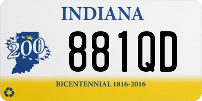 IN license plate 881QD