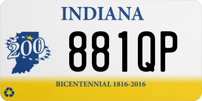 IN license plate 881QP