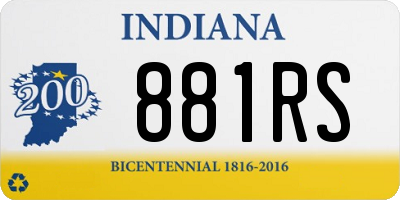 IN license plate 881RS