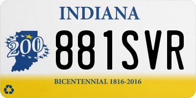 IN license plate 881SVR