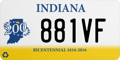 IN license plate 881VF