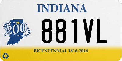 IN license plate 881VL
