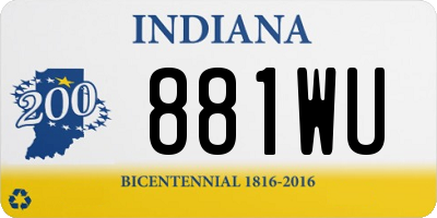 IN license plate 881WU