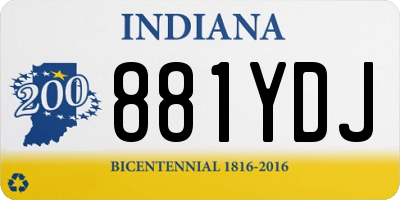 IN license plate 881YDJ