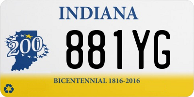 IN license plate 881YG