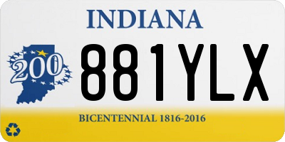 IN license plate 881YLX