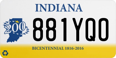 IN license plate 881YQO