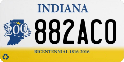 IN license plate 882ACO