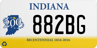 IN license plate 882BG