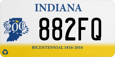 IN license plate 882FQ
