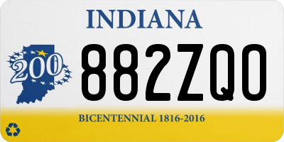 IN license plate 882ZQO