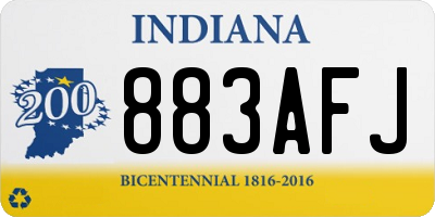 IN license plate 883AFJ