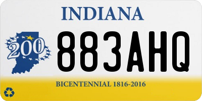 IN license plate 883AHQ