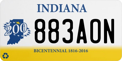 IN license plate 883AON