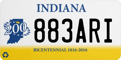 IN license plate 883ARI