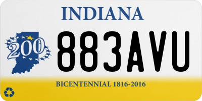 IN license plate 883AVU