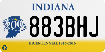 IN license plate 883BHJ