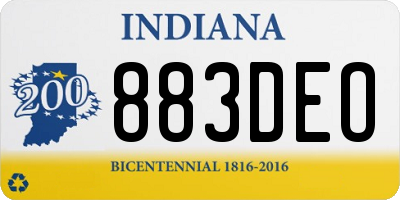 IN license plate 883DEO