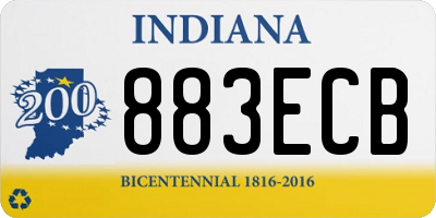 IN license plate 883ECB