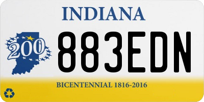 IN license plate 883EDN