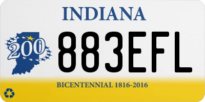 IN license plate 883EFL