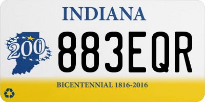IN license plate 883EQR