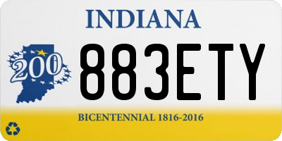 IN license plate 883ETY