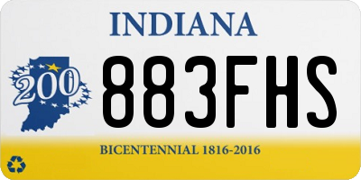 IN license plate 883FHS