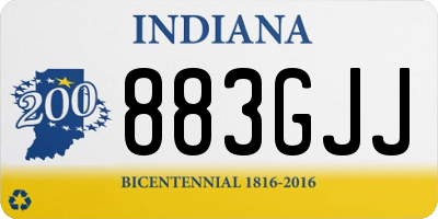 IN license plate 883GJJ