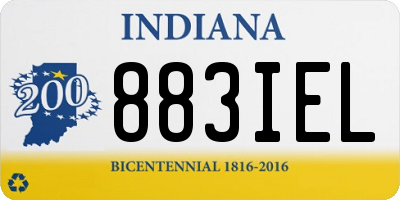 IN license plate 883IEL