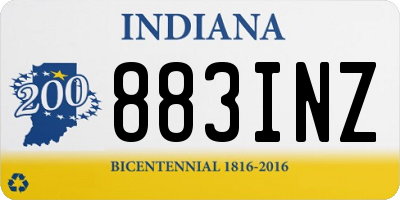IN license plate 883INZ