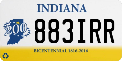 IN license plate 883IRR