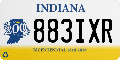 IN license plate 883IXR