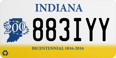 IN license plate 883IYY