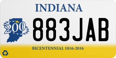 IN license plate 883JAB